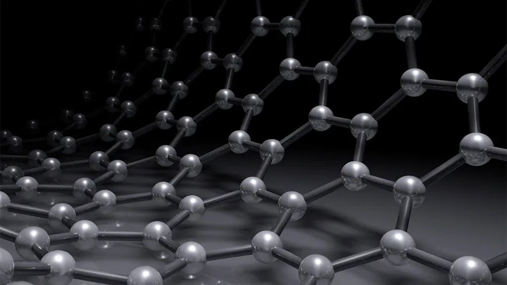 Modelo 3D de la red hexagonal de átomos de carbono del grafito y grafeno