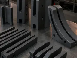 Guías y mecanismos de carbono para vidrio en caliente