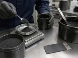Graphite powder as a conductive additive mixed into industrial paint