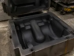 Graphite release coating on a metal foundry mold