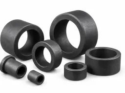 Graphite inserts for rotary bushings