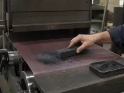 Graphite lubrication of an industrial sanding belt