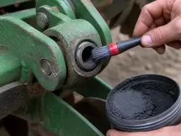 Punto de lubricación con grafito en maquinaria agrícola