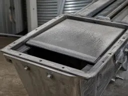 Lubricación seca con grafito en tolva y mecanismos de manejo de grano