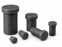 Machined graphite plugs of various sizes