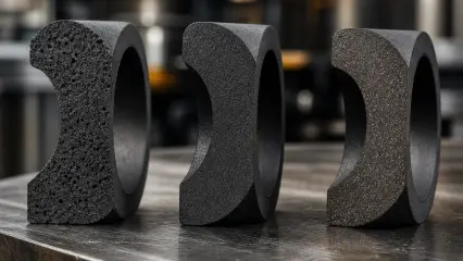 Carbon-grafito sin impregnación vs impregnado (resina y antimonio)